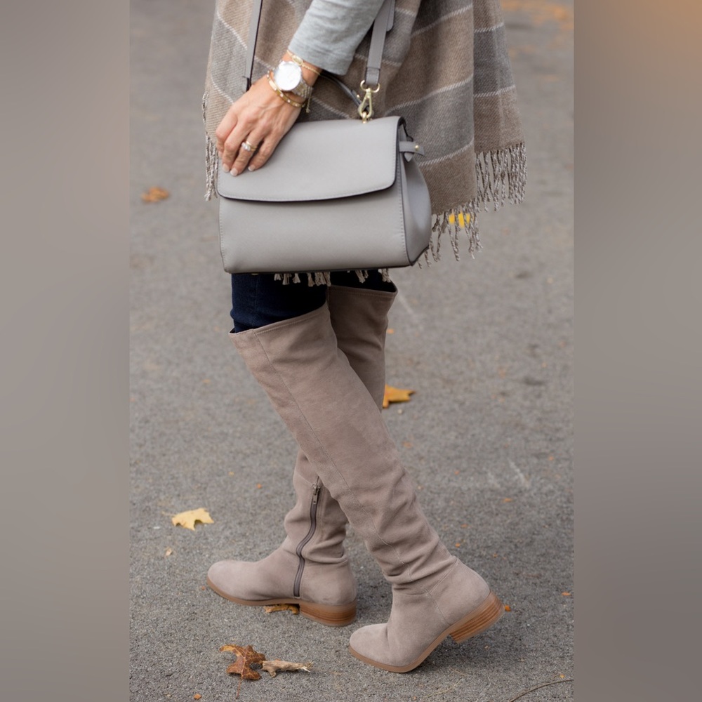 Calvin Klein knee-high suede boots